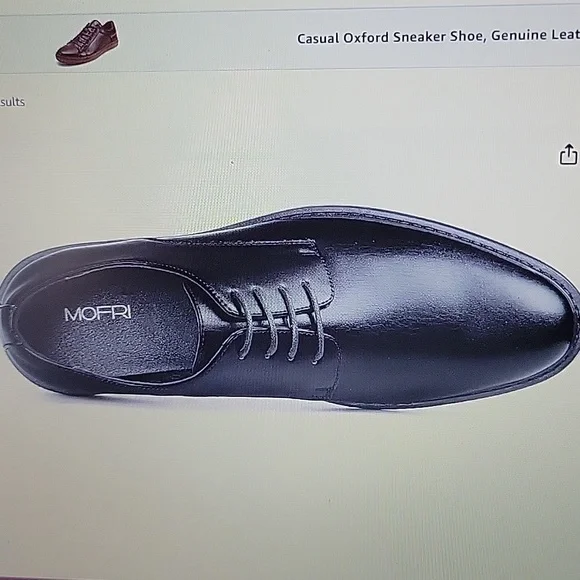 Mofri black men's dress shoes lace up oxford tuxedo shoes classic 10 Like New… - Picture 7 of 10